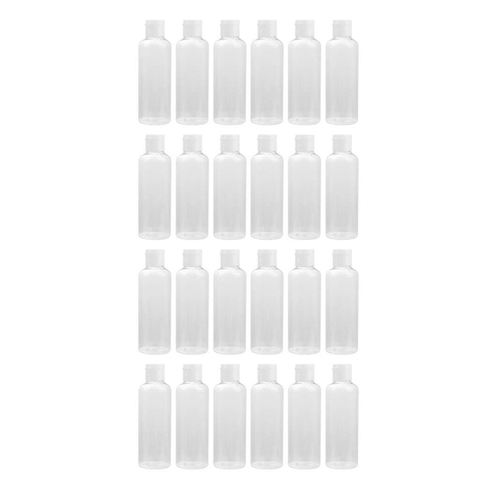 Beaupretty 24pcs Plastic Empty Bottles with Flip Cap, Refillable Lotion Liquid Containers for Shampoo, Makeup Lotion, Makeup Remover-2 Oz