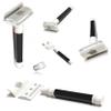 BLACK & WHITE Quality Stainless Double Straight Edge SAFETY RAZOR + Free Blades view 1