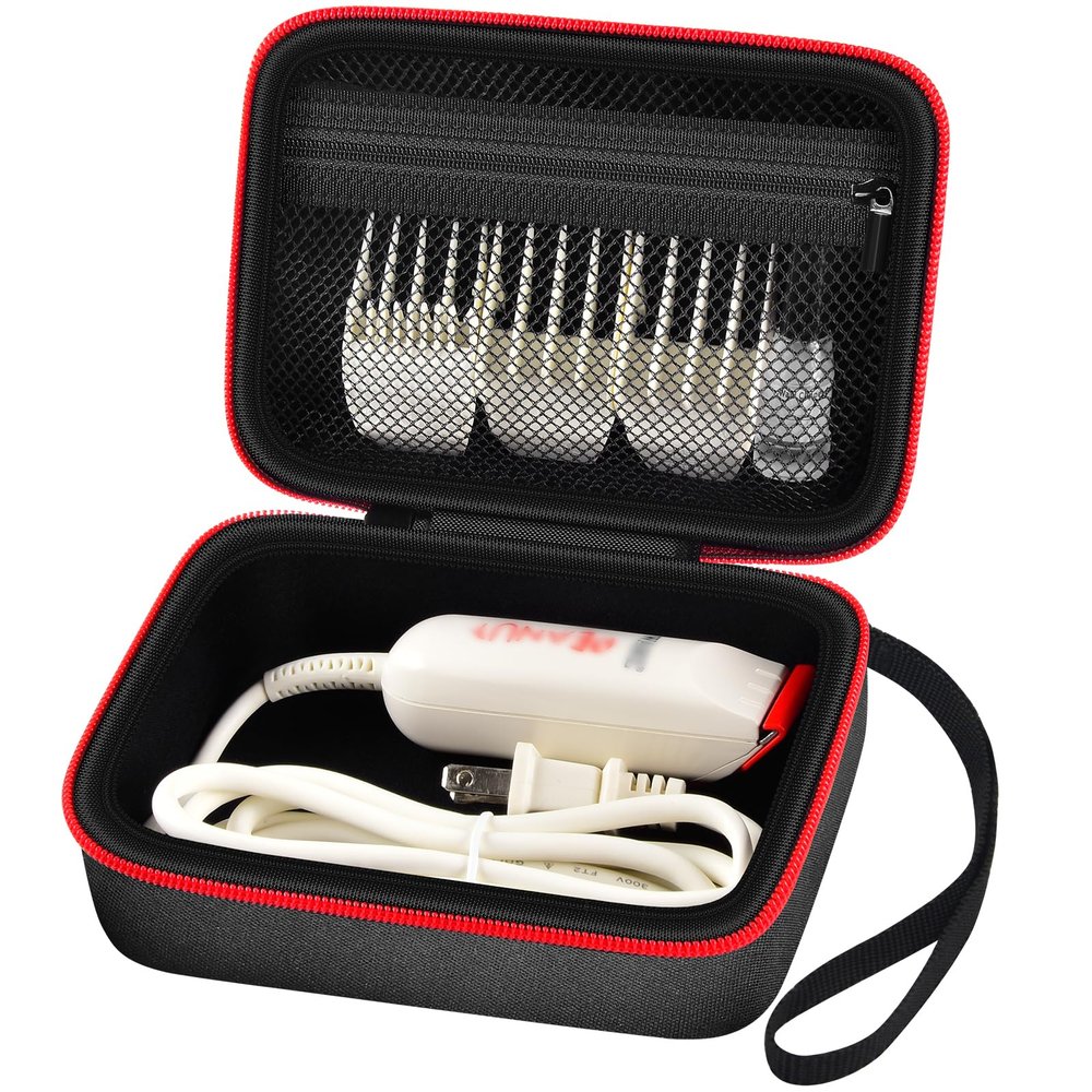 Case for Wahl Professional Peanut Classic Clipper/Trimmer #8685, 8655-200, 8081, 8035 and Attachment Clippers Comb Blade Accessories- Black