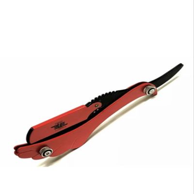 Barber Pro Razor Black and Red Shaving Knife Straight Premium Style Edge - Barbershop Unisex Straight Edge Razor Blade - Double Edge Shaving Razor