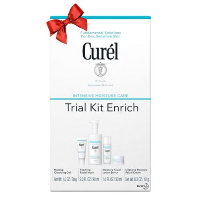 Curel Japanese Skin Care Travel Size Toiletries, for Dry, Sensitive Skin, Travel Size Face Wash, Lotion, & Makeup Remover