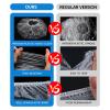 100+10 Shower Caps Disposable, Waterproof Plastic Bath Caps, Elastic Hair Processing Caps for Women Man Kids Girls, Hotel, Home Use (Blue) view 4