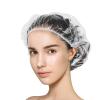 100+10 Shower Caps Disposable, Clear Shower Caps for Women Waterproof Plastic Bath Caps, Elastic Hair Processing Caps for Women Man Kids Girls, Hotel, Home Use view 1