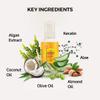 Coconut Oil Hairs Serum - Infused with Raw Virgin Olive Oil, Sweet Almond, Keratin, & Algae Extract - Rejuvenate, Strengthen and Restore Hair to Natural Beauty - 50ml (5 Pack) view 3