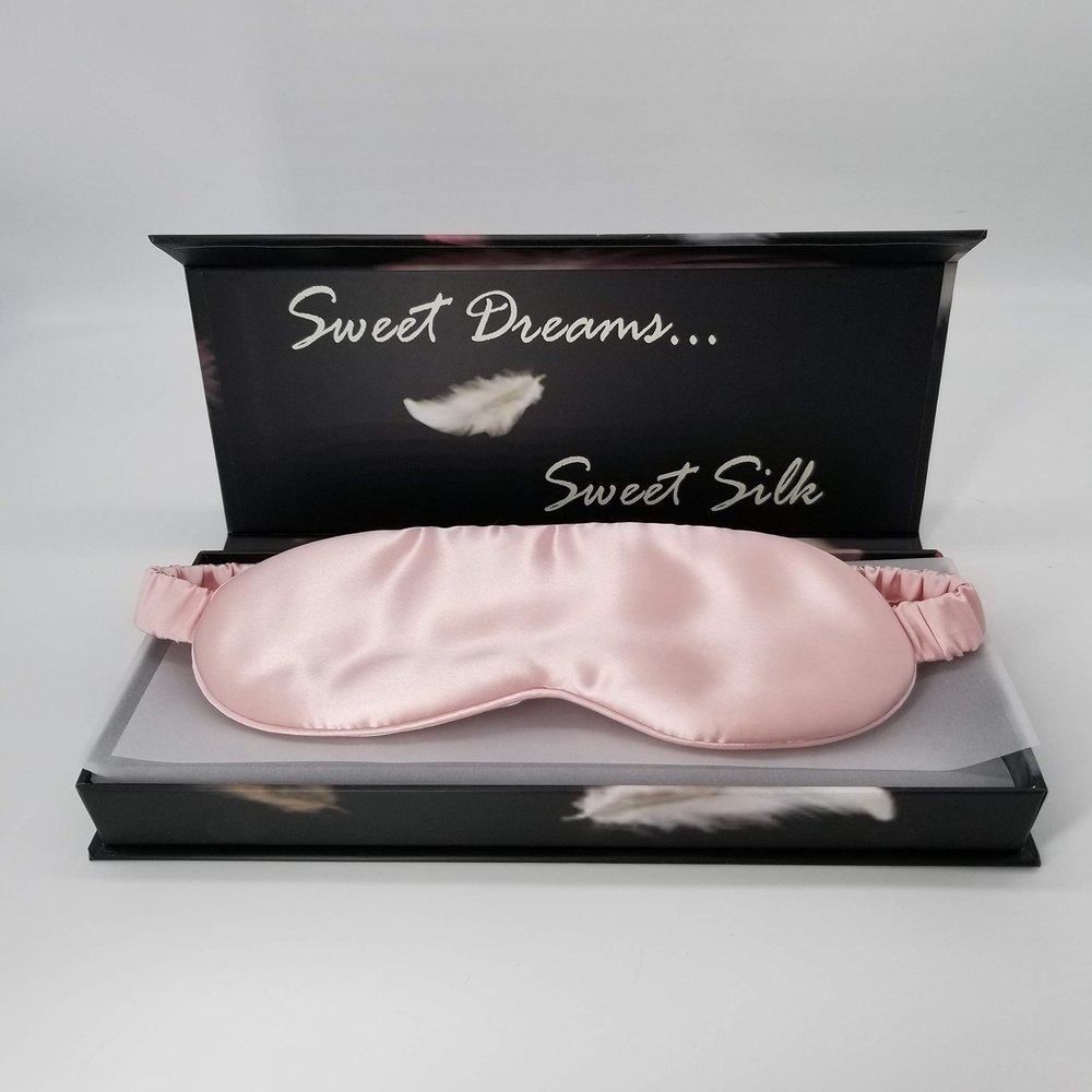 MILAN SILK 100% Pure Mulberry Silk Eye Mask (Passion Pink) One Size Fits All LUXURIOUS 22 Momme, Grade 6A Prevents Fine Lines & Retains MoistureHypoallergenic & Breathable