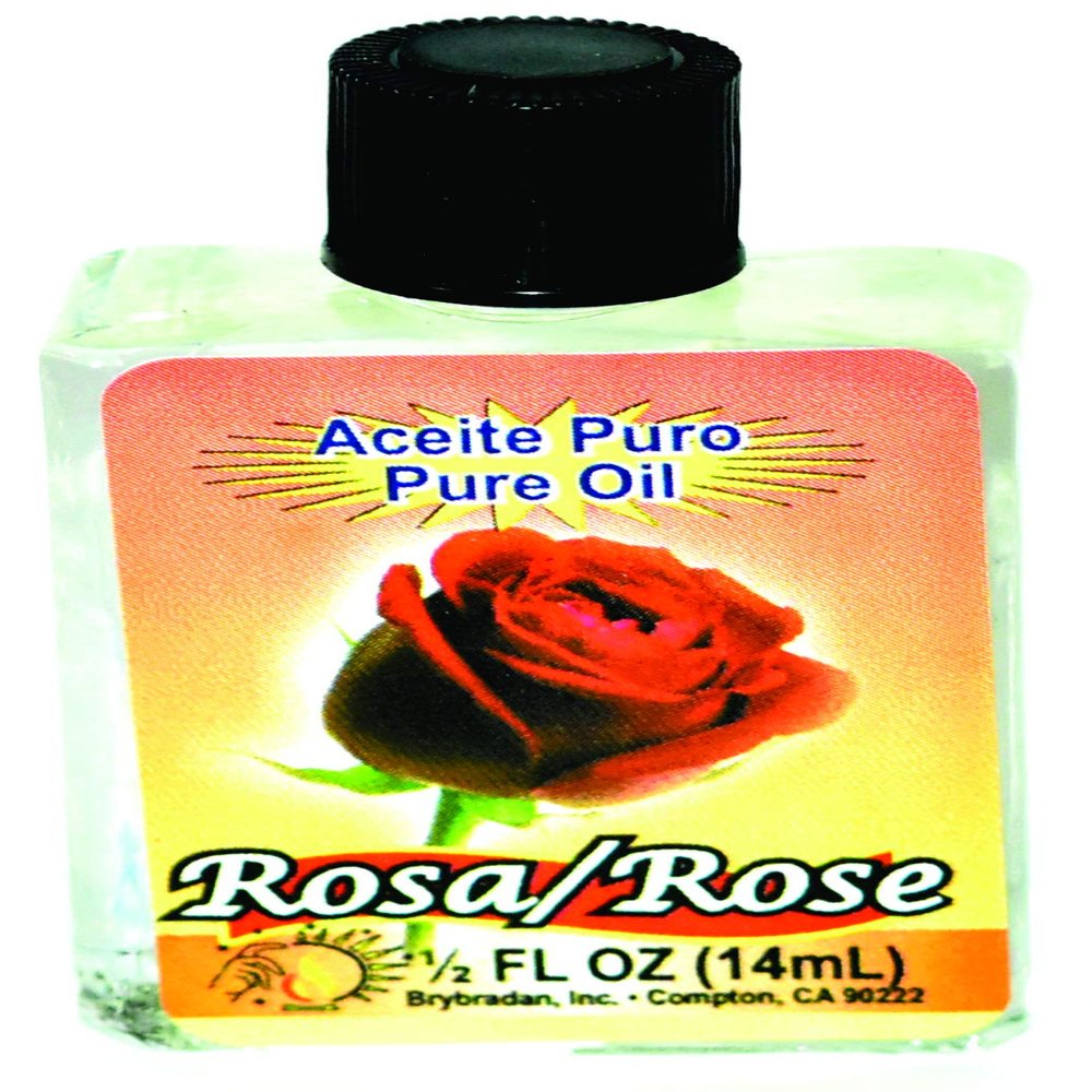 6 PIECES BRYBRADAN ROSE PURE OIL ROSA ACEITE PURO  FL.OZ. (14.7 ML)