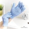 Temple Spring Exfoliating Glove, Rayon Bamboo Exfoliating Body Scrubber, Loofah Washcloth, Exfoliate Loofa Shower Scrubber, Body Exfoliator Scrub, Shower Loofah Bath Sponge Cornflower Blue view 2