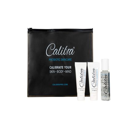 Calibra Probiotic Basic Skincare Kit for Men- 3 Easy Steps to Better Skin-Probiotic Facial Cleanser-Toner & Essence to Calm & Clear