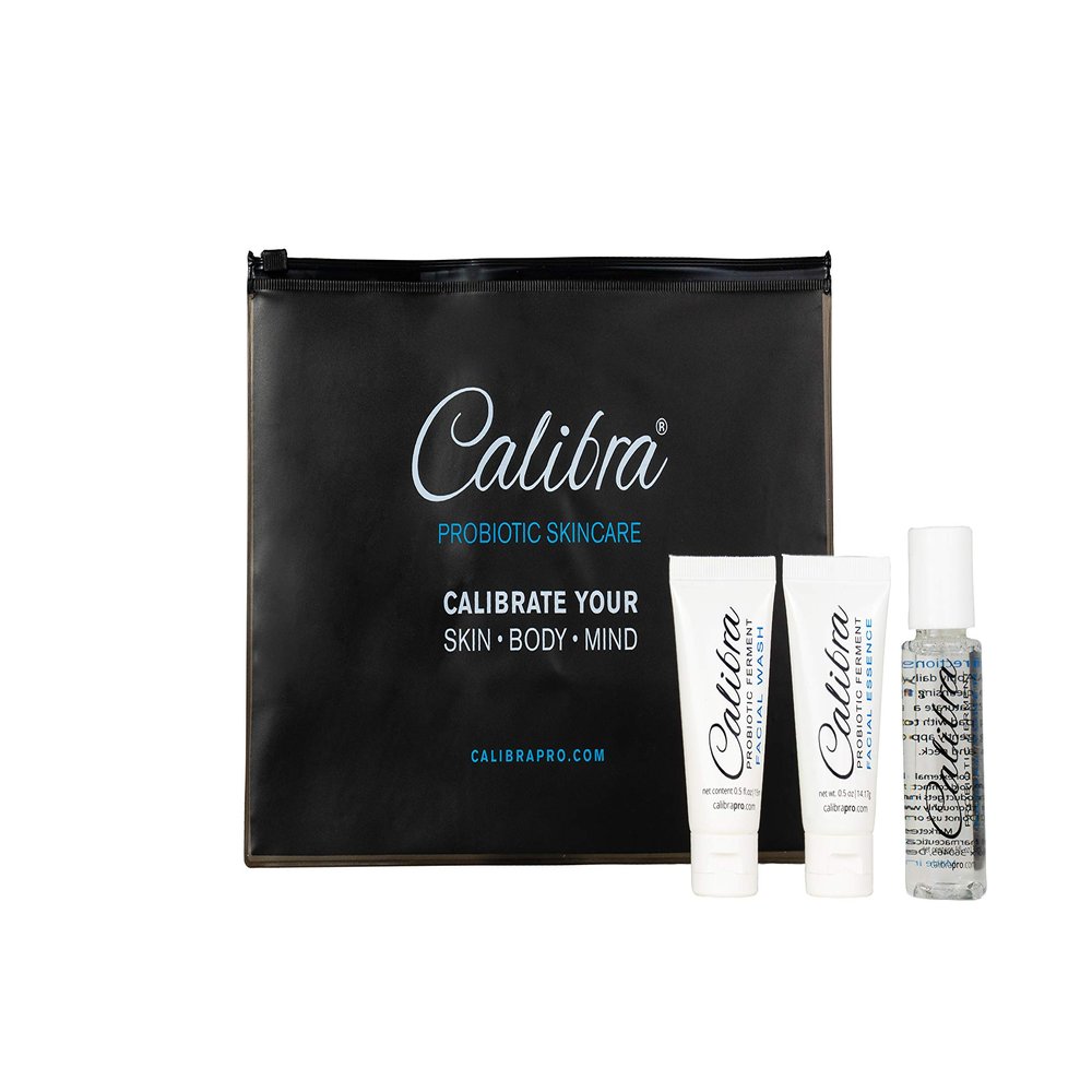 Calibra Probiotic Basic Skincare Kit for Men- 3 Easy Steps to Better Skin-Probiotic Facial Cleanser-Toner & Essence to Calm & Clear