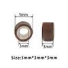 1000Pcs Premium Silicone Micro Link Rings 5mm Lined Beads for I Tip Hair Extensions (1000Pcs, Brown) view 3