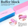 3pcs Double Sided Rectangular Nail File and Buffer, Buffer Block Sponge Polished, Nail Brush, Come with Cuticle Nipper and Pusher, Perfect Manicure Tool Kit for Shiny Nail view 3