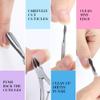 3pcs Double Sided Rectangular Nail File and Buffer, Buffer Block Sponge Polished, Nail Brush, Come with Cuticle Nipper and Pusher, Perfect Manicure Tool Kit for Shiny Nail view 4