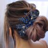 Aimimier Bridal Royal Blue Crystal Hair Comb Sapphire Hair Piece Prom Party Festival Wedding Hair Accessories for Women and Girls view 1