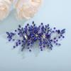 Aimimier Bridal Royal Blue Crystal Hair Comb Sapphire Hair Piece Prom Party Festival Wedding Hair Accessories for Women and Girls view 2