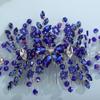 Aimimier Bridal Royal Blue Crystal Hair Comb Sapphire Hair Piece Prom Party Festival Wedding Hair Accessories for Women and Girls view 4