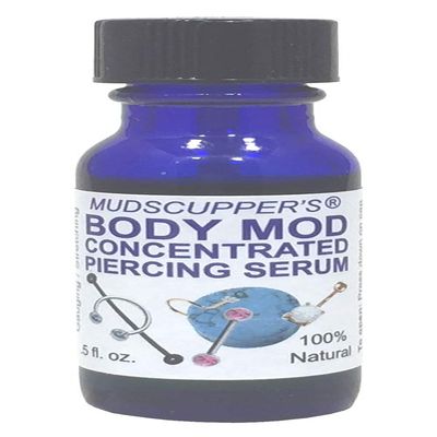 BODY MOD Piercing Aftercare - Concentrated Piercing Serum for New and Difficult Piercings - 100% Natural Effective .5 fl. oz.
