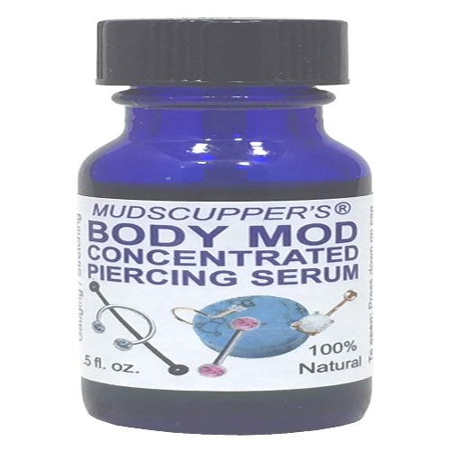 BODY MOD Piercing Aftercare - Concentrated Piercing Serum for New and Difficult Piercings - 100% Natural Effective .5 fl. oz.