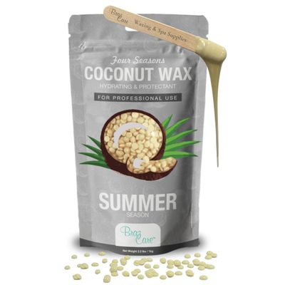 BrazCare Hard Wax Beads for Hair Removal - 2.2lbs - Premium Coconut Wax for All Skin Types - Ideal for Sensitive Skin & Coarse Hair - Face, Bikini & Body Waxing