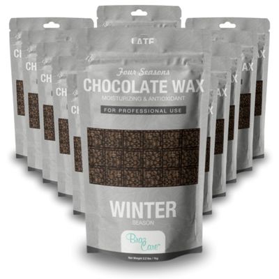 Bulk Professional Hard Wax Beads - Chocolate - Moisturizing & Antioxidant-Rich - 26.4 lbs (12 Bags x 2.2 lbs) - Salon & Spa Use