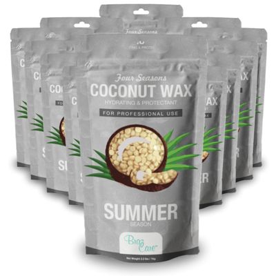 Bulk Hard Wax Beads - Coconut - 26.4 lbs (12 x 2.2 lbs Bags) - Professional Hair Removal Wax - Ultra-Gentle & Nourishing Formula