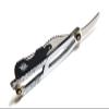 Barber Straight Edge Razor Black Cut-out Latch Silver Steel Hair Shaving Razors view 3