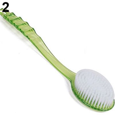 Bath Shower Back Brush,CONSTR Household Cleaning ToolsLong Handled Body Bath Shower Back Brush Scrubber Massager Skin Cleaning Tool - Green
