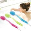 Bath Shower Back Brush,CONSTR Household Cleaning ToolsLong Handled Body Bath Shower Back Brush Scrubber Massager Skin Cleaning Tool - Green view 3