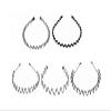 Fodattm Set of 5 Black Flexible Wavy Comb Headband Hairband Headwear Men and Women Metal Hair Band Hair Hoop (A#) view 1