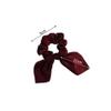 12PCS Floral Hair Scrunchies Tencel Velvet Pure Color Hair Ring Satin Fabric Ribbon Large Bowel Hair Ring Sweet Rabbit Ear Bunny Hair Ring (#1 Pure Color) view 2