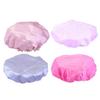 4pcs Cap Double Layer Bath Hat Girls Swim Cap Reusable Bath Non Woven s Turbins for Ladies Female Hair Bath Bonnet Swimming Aldult Women's view 1