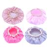 4pcs Cap Double Layer Bath Hat Girls Swim Cap Reusable Bath Non Woven s Turbins for Ladies Female Hair Bath Bonnet Swimming Aldult Women's view 2