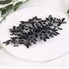 Aimimier Bridal Black Crystal Hair Comb Marquise Crystal Back Comb Wedding Hair Accessories for Women and Girls (Black) view 2