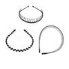 Fodattm 3PCS Black Flexible Spring Wave Headband Hairband Headwear Multi-style Metal Hair Comb Hair Hoop for Men and Women (Style B#) view 1