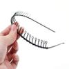 Fodattm 3PCS Black Flexible Spring Wave Headband Hairband Headwear Multi-style Metal Hair Comb Hair Hoop for Men and Women (Style B#) view 2