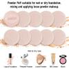 10pcs Powder Puff Cotton Cosmetic Face Makeup Powder Puffs Pads with Ribbon for Loose and Foundation 2.36 inch. (Beige) view 2