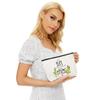 Blue Leaves Frog Makeup Bag Gifts for Frog Lovers Women Girls Frogs Stuff Merch Animal Lover Funny Birthday Christmas Gifts for Daughter Sister Bestie Friends Niece Cousin Just A Girl Who Loves Frogs view 2
