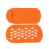 2 Pairs Women Men Moisturizing Gel Socks for Soften Cracked Skin Non-Skid Soft Cotton Gripper Socks Spa Moisturizing Socks Feet Care Treatment (Orange) view 1