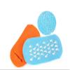 2 Pairs Women Men Moisturizing Gel Socks for Soften Cracked Skin Non-Skid Soft Cotton Gripper Socks Spa Moisturizing Socks Feet Care Treatment (Orange) view 3