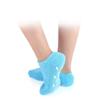 2 Pairs Women Men Moisturizing Gel Socks for Soften Cracked Skin Non-Skid Soft Cotton Gripper Socks Spa Moisturizing Socks Feet Care Treatment (Blue) view 4