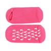 2 Pairs Women Men Moisturizing Gel Socks for Soften Cracked Skin Non-Skid Soft Cotton Gripper Socks Spa Moisturizing Socks Feet Care Treatment (Rose red) view 1