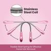 Lindo Twist-N-Roll Tweezer - Spring Facial Hair Removal Tool, Natural Threading, Stainless Steel, Remove Unwanted Hair on Upper Lip, Chin, Cheek, and Neck (Pink) view 3