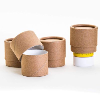 40 mL / 1.35 OZ Kraft Paperboard Lip Balm/Salve/Cosmetic/Lotion Jars x100