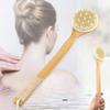 1pc Bath Sponge Sponges Wine Tasting Glasses Shower Body Brush Silicone Body Brush Shower Brush Bath Brush Bathing Brush Massage Brush Bamboo Long Handle view 2