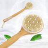 1pc Bath Sponge Sponges Wine Tasting Glasses Shower Body Brush Silicone Body Brush Shower Brush Bath Brush Bathing Brush Massage Brush Bamboo Long Handle view 3