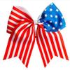 10pcs 8 Inch American Flag Bow Hair Band Dovetail Streamer Ponytail Holder Children Hair Accessories for Liberty Independence Day, Mixed Color view 4