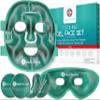 Medi Grade Cooling Ice Face Mask and Cooling Eye Mask for Puffy Eyes & Migraine Relief - Self Care Face Ice Pack with ChillGel Face Ice Mask Technology - Cooling Face Mask, Eye Pads and Bag view 1