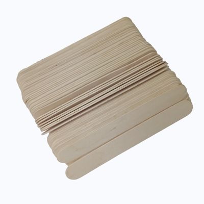 Essenavita Large wooden wax sticks 100 pack 6" x 3/4" body hair removal waxing applicators birchwood wood