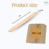 Essenavita Large wooden wax sticks 100 pack 6" x 3/4" body hair removal waxing applicators birchwood wood view 3