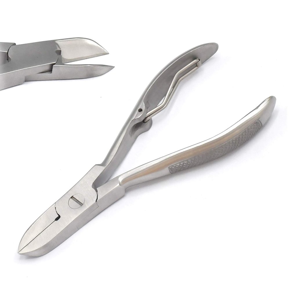 AAProTools Toe Nail Clipper with Safety Blade for Ingrown Or Thick Toenails, Stainless Steel Toenails Trimmer and Professional Podiatrist Toenail Nipper for Seniors