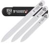 3 Swords Germany - Brand Quality Glass Nail File Set, 3 Pieces, Perfect for Natural Fake Gel Artificial Acrylic fingernail, incl. Black Plastic case view 1